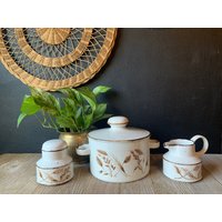 Vintage Midwinter Wild Oats Auflaufform Milchkännchen Und Zuckerdose | Hergestellt in England Stonehenge Serie Kochgeschirr Geschirr von TheVintageGateShop