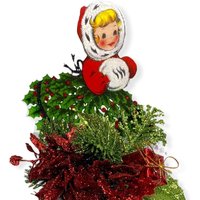 Vintage/Retro Weihnachtsmädchen/Centerpiece Weihnachtstisch Dekor Geschenkbox von TheVintageGold