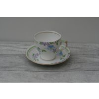Roslyn Handbemalte Teetasse Und Untertasse. Wohnkultur von TheVintageTeaShoppe