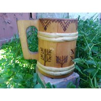 Vintage Holz Tasse/Handgefertigte Cup Becher Bleistift Organizer Bierkrug Wohnkultur Schreibtisch Kugelschreiber Halter von TheVintageTime