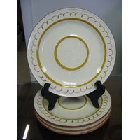 Set Mit 4 Kleinen Handbemalten Stangl Golden Blossom Tellern - 15 cm Durchmesser von TheVintageVibeandROA