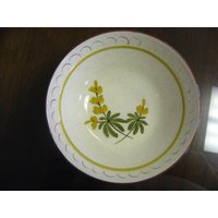 stangl Goldene Blüte Handbemalte Schale - 13 cm Durchmesser von TheVintageVibeandROA