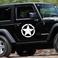Distressed Military Star Aufkleber 20 Zoll Passend Für Haube Und 2x 10 Sterne Türen, Vinyl Transfer Pack, Auto Aufkleber, Stern von TheVinylCreations