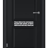 Keine Junk-Mail-Aufkleber, -Die Vinyl-Kreationen - Bitte Denken Sie An Die Umwelt, Keine Junk-Mail, Menüs Oder Flyer. Versand Nur Per Post, Danke von TheVinylCreations