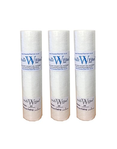 TheWaterFilterMen 3x10"pp(1mic) PP Sediment-Wasserfilterkartusche für Umkehrosmose, 1 Mikron, 25.4 cm, 3 Stück von The Water Filter Men