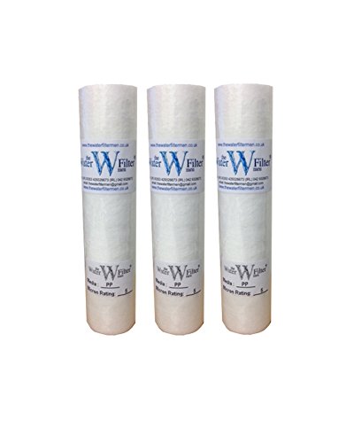 Wasserfilterkartusche für Umkehrosmose, 25,4 cm, 5 Mikron, 3 Stück von The Water Filter Men
