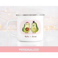 Avocado Verlobungsgeschenk Paar Niedliche Tasse Hochzeit Geschenkidee 1.2. 25. Jahrestag Geschenk Für Ihn Set Mr Mrs Kaffeebecher von TheWhimsyMaker