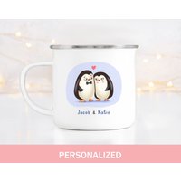 Pinguin Camper Tasse Süßes Paar Geschenk Hochzeit Verlobungsgeschenk Camping Freund Mr Mrs Kaffeebecher Seine Hers Camp Tasse von TheWhimsyMaker