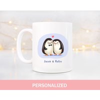 Pinguin Hochzeit Geschenk Süßes Paar Tasse Verlobungsgeschenk Themen Hochzeitsparty Jahrestag Freund Mr Mrs Kaffeebecher Seine Hers von TheWhimsyMaker