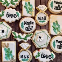 Moderne Grüne Brautparty Kekse von TheWhiskedBaker
