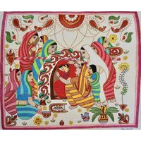 Kantha Stickerei Rajshahi Seidenhochzeitskunst von TheWidowsFriend