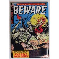 Beware Comics No 10 Kühlschrankmagnet Comic Buch Zombies 50Er von TheWildRobot