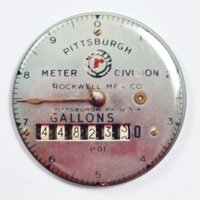 Pittsburgh Meter Division Steampunk Gauge Kühlschrankmagnet Vintage Style 2 1/4 "Rund von TheWildRobot