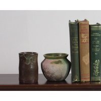 2Er Set - Studio Keramik Keramik, Vase, Vintage Ton Mid Century Modern Stil Keramik von TheWillieS