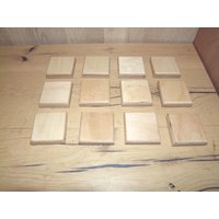 Moebelfuss-Couchfuesse-Echtholz-Natur-Birke-Multiplex-Quadrat-70-Mm-x-70-Mm-x 22 Mm. Neuware von TheWoodMan76