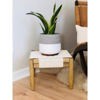 Gewebter Mid-Century Modern Style Blumenständer Für Drinnen Handgefertigt Personalisierbar Built To Order Gewebter Mid-Century Modern Style Blumenständer Für Drinnen Handgefertigt Personalisierbar Built To Order von TheWoodandWeaveShop