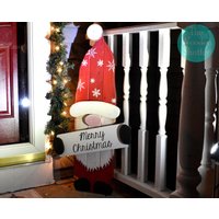 Porch Leaner | Nikolaus Wichtel Weihnachts-Wichtel Weihnachten Veranda Dekor Im Juli Winterwichtel Urlaub Geschenk von TheWoodenShutterShop