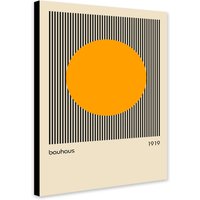 Bauhaus Orange Circle | 1919 - Abstrakte Wand Kunst Gewickelte Leinwand Foto/Poster Druck von TheWorldArtPrintCo