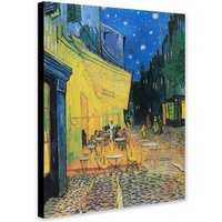 Cafe Terrasse Bei Nacht Von Van Gogh | 1888 - Gewickelte Leinwand Rolle Foto/Poster Druck von TheWorldArtPrintCo