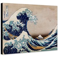 Die Große Welle Vor Kanagawa | 1820-1831 - Gewickelte Leinwand Gerollte Foto/Poster Druck von TheWorldArtPrintCo