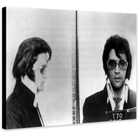 Elvis Presley Polizei Mugshot - Gewickelte Rahmen Leinwand Gerollte Foto/Poster Druck von TheWorldArtPrintCo