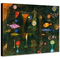 Fischzauber Von Paul Klee | 1925 - Abstrakte Kunst Gewickelte Gerahmte Leinwand Foto/Posterdruck von TheWorldArtPrintCo