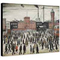 Going To Work Wandkunst | 1943 Von L.s. Lowry - Gewickelte Rahmenleinwand Gerollte Leinwand Foto/Posterdruck von TheWorldArtPrintCo