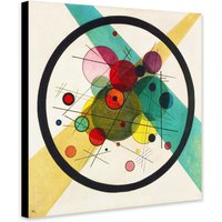 Kreise Im Kreis Von Wassily Kandinsky | 1923 Abstrakte Wandkunst - Gewickelte Gerahmte Leinwand Rolld Canvas Foto/Poster Druck von TheWorldArtPrintCo
