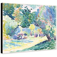 Landschaft Von Henri-Edmond Cross | 1904 - Eingewickelte Gerahmte Leinwand Gerollte Foto/Posterdruck von TheWorldArtPrintCo