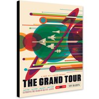 Nasa - The Grand Tour Space Retro Art Gewickelte Gerahmte Leinwand Gerollte Foto/Poster Print von TheWorldArtPrintCo