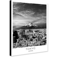 Tokyo City - Japan Stadtansicht Gewickelte Leinwand Fotodruck/Poster von TheWorldArtPrintCo