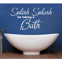 Splish Splash Badezimmer Wandtattoo Moderner Vinyl-Transfer-Aufkleber Splish Splash Badezimmer Wandtattoo Moderner Vinyl-Transfer-Aufkleber von TheWorldOfWallArt