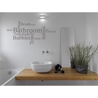 Badezimmer Wand Spruch - Wort Wolke, Kunst Aufkleber, Vinyl Moderne Transfer Badezimmer Wand Spruch - Wort Wolke, Kunst Aufkleber, Vinyl Moderne Transfer von TheWorldOfWallArt