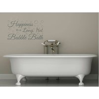 Badezimmer Wand Zitat "Happiness Is..." Wandbild Sticker, Vinyl Transfer, Aufkleber Badezimmer Wand Zitat "Happiness Is..." Wandbild Sticker, Vinyl Transfer, Aufkleber von TheWorldOfWallArt