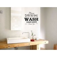 Badezimmer Zitat "Flush The Toilet", Wand Kunst Sticker, Moderne Transfer, Zitate von TheWorldOfWallArt