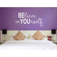 Believe in Yourself Wandkunst Aufkleber, Motivationsspruch, Vinyl Transfer Sticker Aufkleber von TheWorldOfWallArt