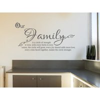 Familie Wand Spruch Aufkleber Circle Of Stärke Vinyl Kunst Aufkleber Familie Wand Spruch Aufkleber Circle Of Stärke Vinyl Kunst Aufkleber von TheWorldOfWallArt