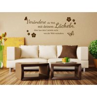 Familienzitat "Die Welt Verändern" Wand Kunst Aufkleber, Pvc-Aufkleber von TheWorldOfWallArt
