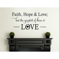 Glaube, Hoffnung Und Liebe Wandkunst Aufkleber, Vinyl Moderner Transfer, Pvc Glaube, Hoffnung Und Liebe Wandkunst Aufkleber, Vinyl Moderner Transfer, Pvc von TheWorldOfWallArt