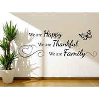 Glücklich, Dankbar, Familie Wand Kunst Zitat, Moderne Transfer, Pvc Aufkleber, Home Decor Glücklich, Dankbar, Familie Wand Kunst Zitat, Moderne Transfer, Pvc Aufkleber, Home Decor von TheWorldOfWallArt