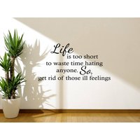 Inspirational Wall Art Quote - "Life Is Too Short", Wandkunst Aufkleber, Vinyl Modern Transfer Inspirational Wall Art Quote - "Life Is Too Short", Wandkunst Aufkleber, Vinyl Modern Transfer von TheWorldOfWallArt