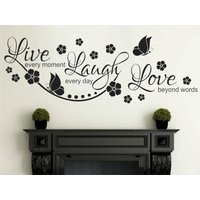 Inspirational Wall Quote, "Live, Laugh, Love" Wandkunst Aufkleber, Vinyl Modern Transfer Inspirational Wall Quote, "Live, Laugh, Love" Wandkunst Aufkleber, Vinyl Modern Transfer von TheWorldOfWallArt