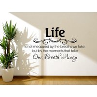 Inspirierender Spruch "Das Leben Ist Nicht Gemessen..." Wandbild Aufkleber, Vinyl Transfer, Pvc Aufkleber Inspirierender Spruch "Das Leben Ist Nicht Gemessen..." Wandbild Aufkleber, Vinyl Transfer, Pvc Aufkleber von TheWorldOfWallArt