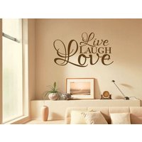 Inspirierender Wandsticker "Live, Laugh, Love", Wandkunst Aufkleber, Vinyl Moderner Transfer Inspirierender Wandsticker "Live, Laugh, Love", Wandkunst Aufkleber, Vinyl Moderner Transfer von TheWorldOfWallArt