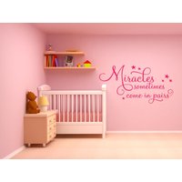 Kinderzimmer "Miracles Sometimes Comes in Pair"... Wandbild Aufkleber, Moderne Aufkleber Kinderzimmer "Miracles Sometimes Comes in Pair"... Wandbild Aufkleber, Moderne Aufkleber von TheWorldOfWallArt