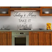 Küche Zitat Wandaufkleber Today's Menu - Vinyl Aufkleber Küche Zitat Wandaufkleber Today's Menu - Vinyl Aufkleber von TheWorldOfWallArt