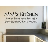 Nana's Kitchen Wandtattoo Memories Made, Vinyl Wandkunst Nana's Kitchen Wandtattoo Memories Made, Vinyl Wandkunst von TheWorldOfWallArt