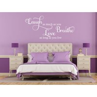 Laugh As Much You Breathe Wall Art Sticker, Vinyl Aufkleber, Moderner Transfer, Pvc Laugh As Much You Breathe Wall Art Sticker, Vinyl Aufkleber, Moderner Transfer, Pvc von TheWorldOfWallArt