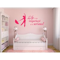 Life Is Too Important Wall Art Sticker, Vinyl Aufkleber, Modern Transfer Life Is Too Important Wall Art Sticker, Vinyl Aufkleber, Modern Transfer von TheWorldOfWallArt
