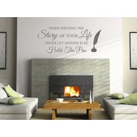 Lounge Wand Spruch "Story Of Your Life" Wandkunst Sticker, Vinyl Aufkleber, Transfer Lounge Wand Spruch "Story Of Your Life" Wandkunst Sticker, Vinyl Aufkleber, Transfer von TheWorldOfWallArt